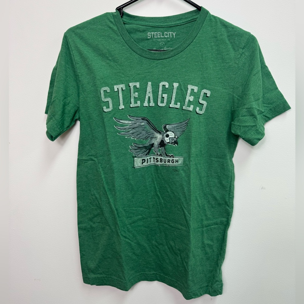 Steel City Steagles Pittsburgh Green Shirt, Small